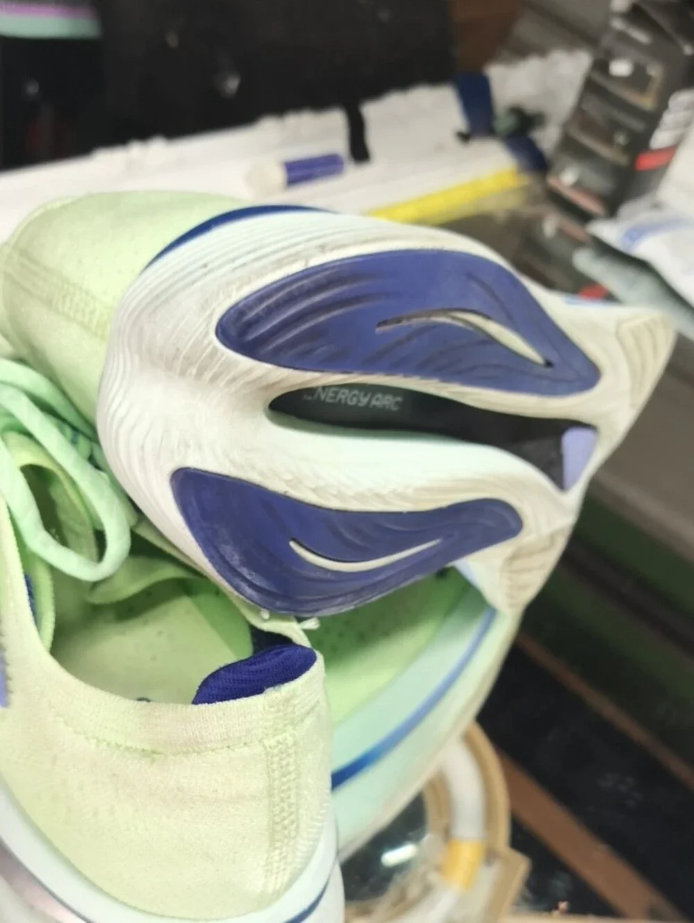 New Balance Women’s 10 FuelCell Running Shoes in Neon Green and Navy.  Very Nice